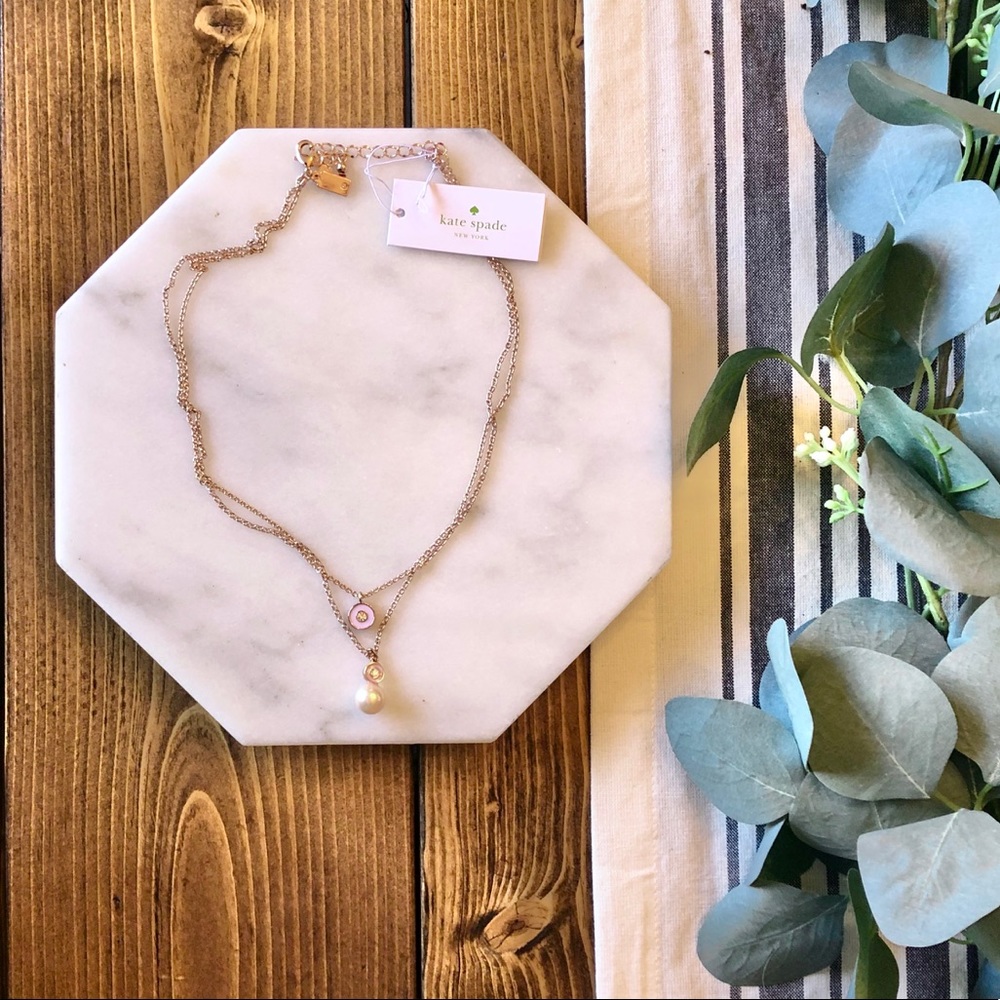 ♠️ Kate Spade pearly delight double pendant